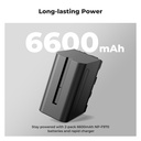 K&F Concept NP-F970 Dual Slot Charger with 2 Pack Battery