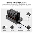 K&F Concept NP-F970 Dual Slot Charger with 2 Pack Battery