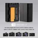 K&F Concept NP-F970 Dual Slot Charger with 2 Pack Battery