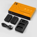 K&F Concept NP-W235 Battery for Fujifilm (2400mAh) Camera Battery with Type C Fast Charging