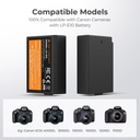 K&F Concept NP-F970 Dual Slot Charger with 2 Pack Battery
