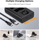 K&F Concept NP-F970 Dual Slot Charger with 2 Pack Battery