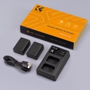 K&F Concept NP-FW50 (1100mAh) 2 Pack Batteries and Dual Slot Charger_Sony