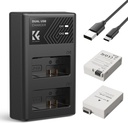 K&F Concept LP-E8 (1200mAh) Battery and Charger Set with Dual Slot Charger_Canon