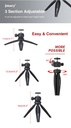 JMARY MT-20 - Table Top Mini Portable Fold-able Tripod Stand for Mobile Phones and DSLR & Digital Cameras - Coming with Universal Mobile Phone Holder